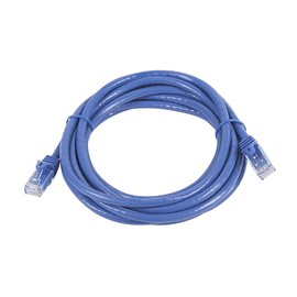 Monoprice 111236 Flexboot Cat5e Ethernet Patch Cable - Network Internet Cord - RJ45, Stranded, 350Mhz, UTP, Pure Bare Copper Wire, 24AWG, 10ft, Blue