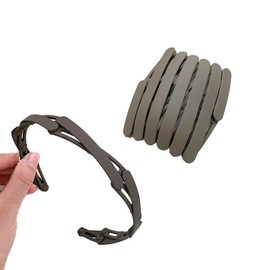 MAGPIE Foldable Headband Hair Accessory, Hair Band, Cleansing, Makeup, Headband, Easy Storage, Unisex (Coffee Color)