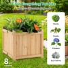 Giantex 15” Planter Raised Garden Bed - Wooden Planting Box,