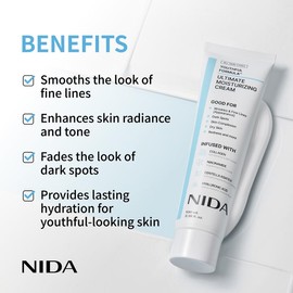NIDA Youthful Formula Ultimate Moisturizing Cream (100mL) / Collagen, Niacinamide, Centella Asiatica, Hyaluronic Acid / Wrinkles, Dark Spots, Skincare Hydrating Daily Moisturizer Moisture Hydrate