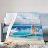 HIZUWKY Mermaid Throw Blanket Super Warm Soft Plush Lightweight Flannel