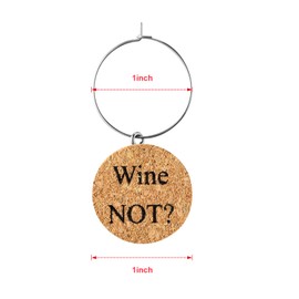 Maitys 12 Pcs Wooden Wine Glass Charms Glass Markers Drink Markers For Wine Champagne Flutes Cocktails Martinis (Novel)