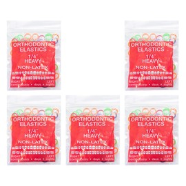 JMU Orthodontic Elastics 1/4 Inch, 500 pack 6.5oz Heavy Intraoral Elastic Bands Latex Free Dental Rubber Bands Made in USA