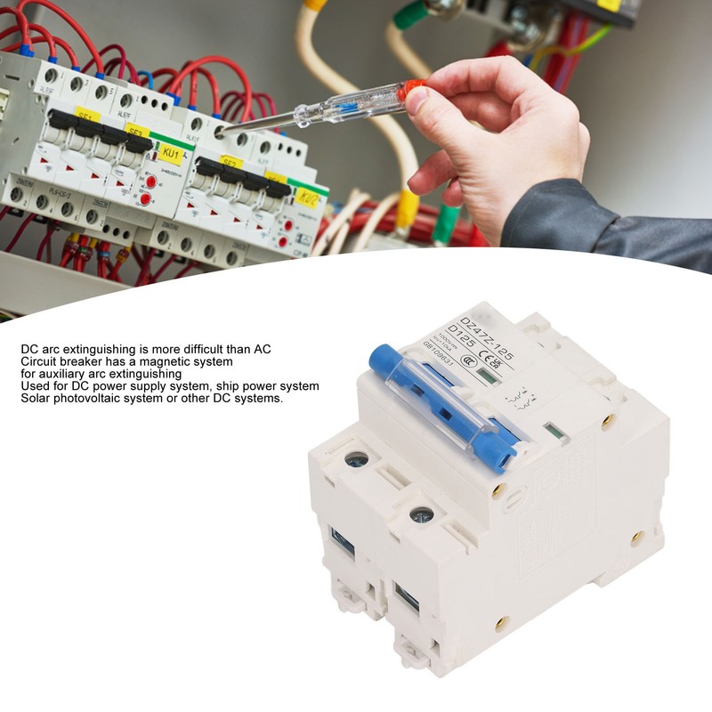 DC Circuit Breaker Short Circuit Protection Rail Installation PV Circuit
