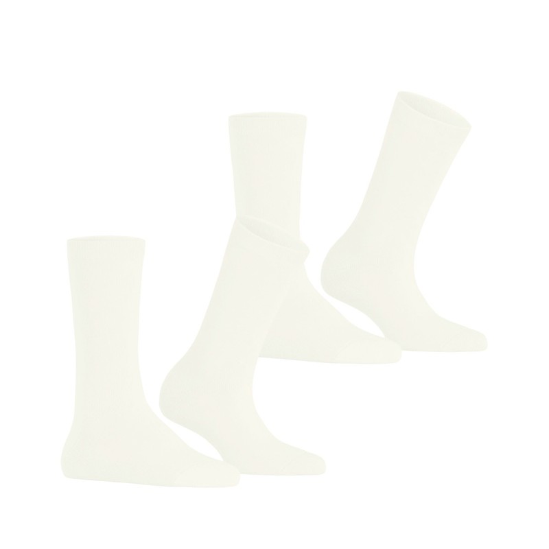 ESPRIT Women's Cloud 2-Pack Socks Breathable Organic Sustainable Cotton Plain