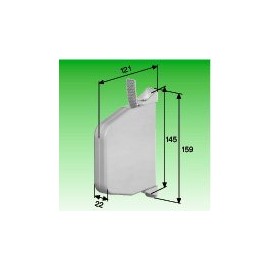 Selve Mini-belt winder surface-mounted, swivelling, without strap, colour: white, White