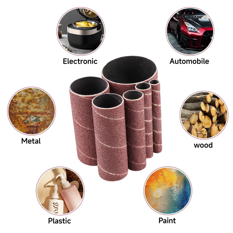 Shineboc 12PCS Aluminium Oxide Sanding Sleeves for Oscillating Sander, 400