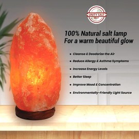 UNITY SALT Himalayan Salt Lamp - Warm, Soothing Glow for Calming Ambiance, Perfect as Night Calming Lamp, Includes 2 Bulbs | Salt Lamp Night Light (6-7 lbs)