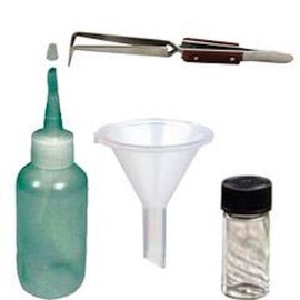 Sluice Monkey 3oz Gold Pan Panning Sniffer Snuffer Bottle, Glass Vial, Tweezer & Mini Funnel