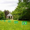 QQSD Brazil Small Flag Brazilian Stick Mini Hand Held Flags