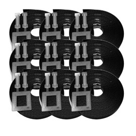 Pallet strapping kit Black 10m x 12mm with 1 plastic buckle, 9 pack