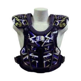 HRP Flak Jak IMS RC Motocross Chest Protector Black Blue Gold Roost Deflector Adult Med (125-145 Lbs)