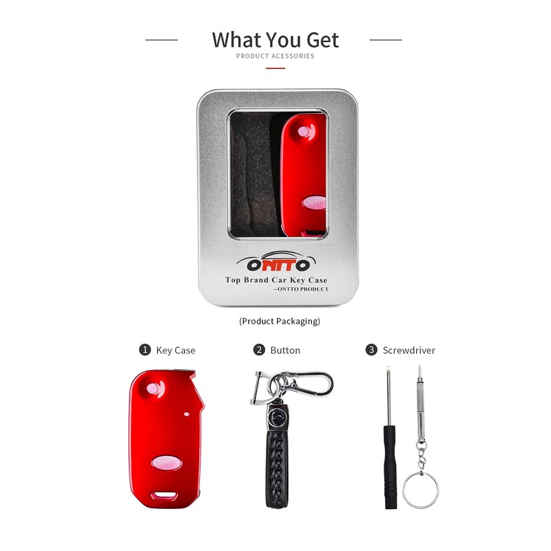 ontto Key Fob Cover for Kia Flip Remote Stylish Key