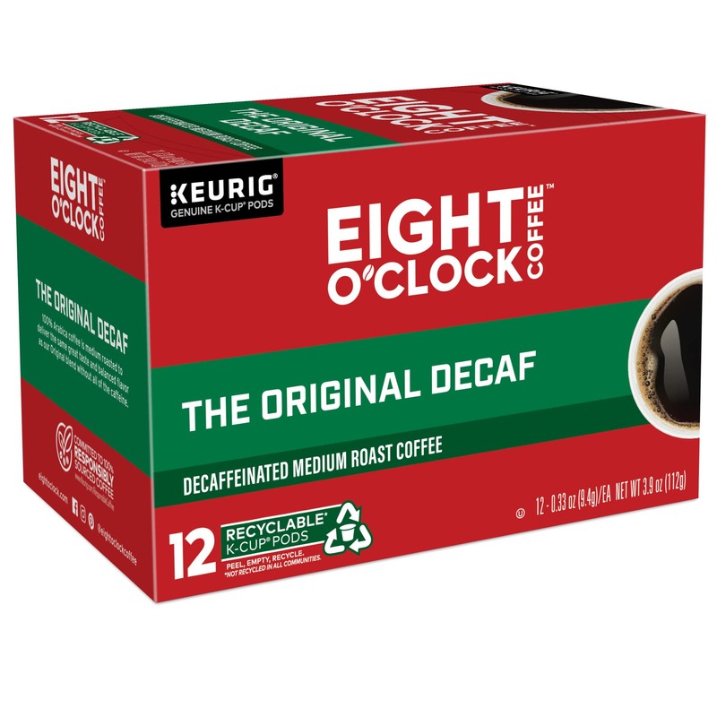 Eight O'Clock Coffee The Original Decaf, Single-Serve Coffee K-Cup Pods,