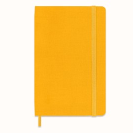 Moleskine Classic Ruled Notebook with Elastic Closure Silk Pocket Size Orange Yellow