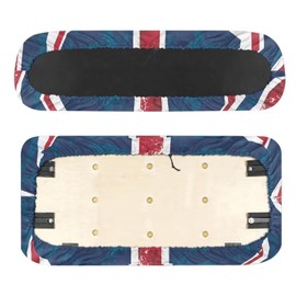 Biyejit UK Flag Universal Golf Cart Seat Covers Non-Slip Breathable Club Car Rear Seat Covers Golf Cart Accessories Fit Most 2 Person Seats Keeps Seat Cool and Clean