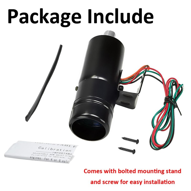 LKRXW Tacho Gauge Shift Light Car Adjustable Tachometer Shift Alarm
