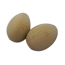 Simple Wooden Eggs Solid Decoupage Clean Craft Decorate Beech Wood 46 x 30 mm - The Size of the Chicken Egg - Large for Easter