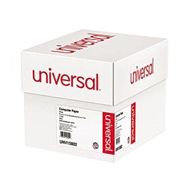 TableTop King UNV15802 9 1/2" x 11" White Case of 20# Perforated Continuous Print Computer Paper - 2400/Sheets