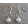 Cultured Freshwater Pearl Drop Earrings Sterling Silver