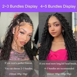 Heyloo Hey my wig 18 Inch 2 Bundles 100g Deep Curly Wave Bulk Human Hair for Braiding Unprocessed Brazilian Water Wave Human Braiding Hair for Boho Braids Wet and Wavy Braiding Hair Natural Black