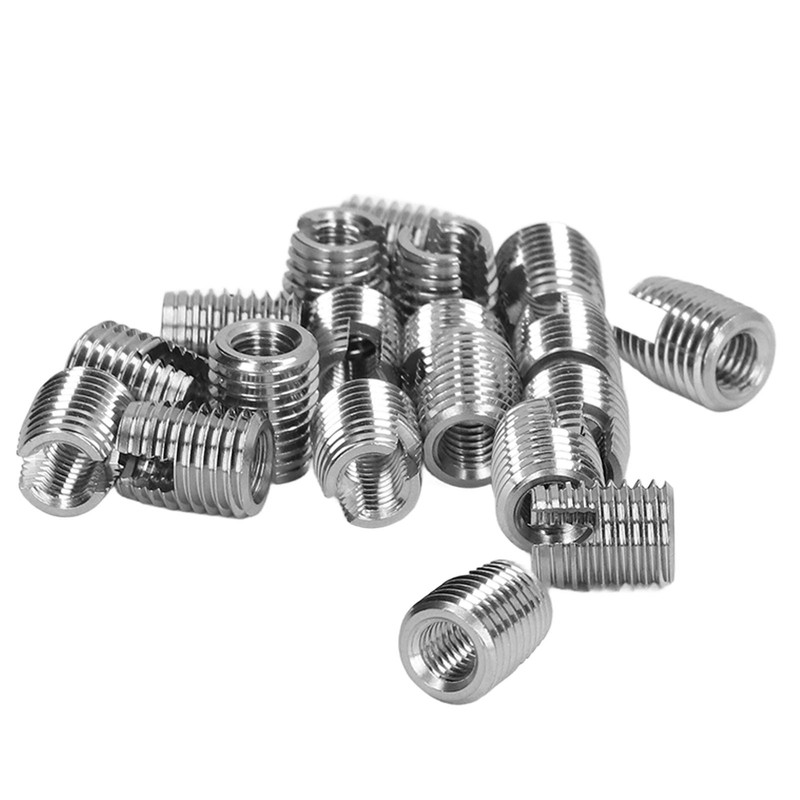 20PCS Self Tapping Insert Stainless Steel Slotted Wire Thread Repair