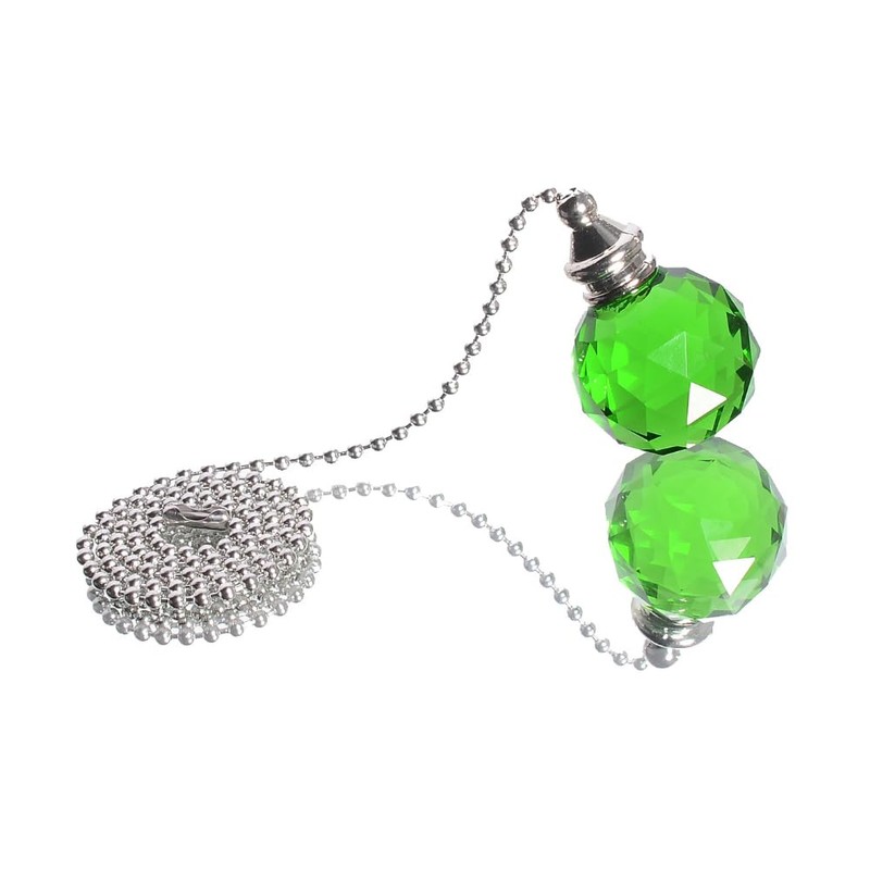 TopHomer Pink, 2 Pcs Crystal Ball Light Pull Cord, Clear