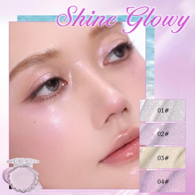 Shell Design Multi-Cream Eyeshadow Seashell Shape Cream Balm Teak Highlight