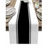 Futuregrace Black and White Stripes Table Runners, Farmhouse Table Runner