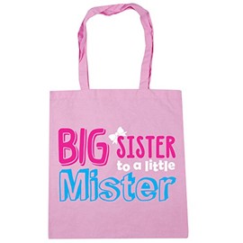 Hippowarehouse Big Sister to a Little Mister Tote Shopping Gym Beach Bag 42cm x38cm, 10 litres