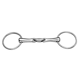 Korsteel Stainless Steel Oval Link Loose Ring Snaffle Bit, 6"