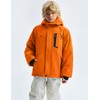 GEMYSE Boy's Waterproof Ski Snow Jacket Hooded Fleece Windproof Winter