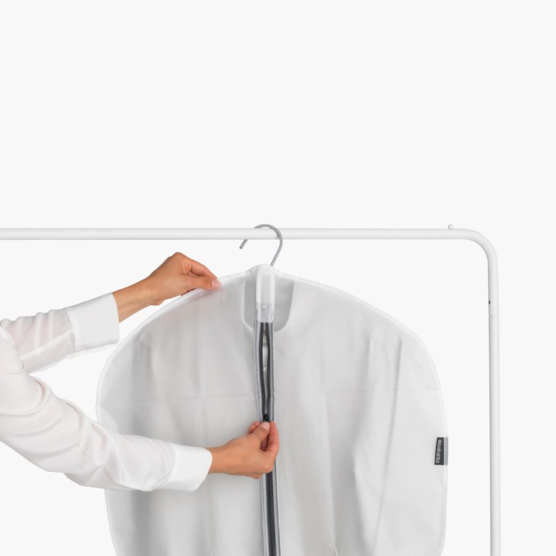 Brabantia Kleiderhüllen-Set, Kunststoff, weiß, M