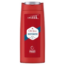 Old Spice Whitewater 3-in-1 Shower Gel & Shampoo for Men (675 ml), Body Hair Facial Cleansing Men, Long Lasting Fresh, Lemon, Sandalwood and Sea Air