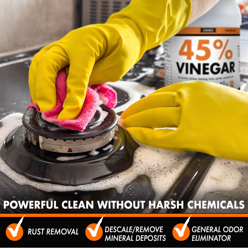 Chromex 45% Ultra Concentrated Vinegar - Dilutes to 9 Gallons