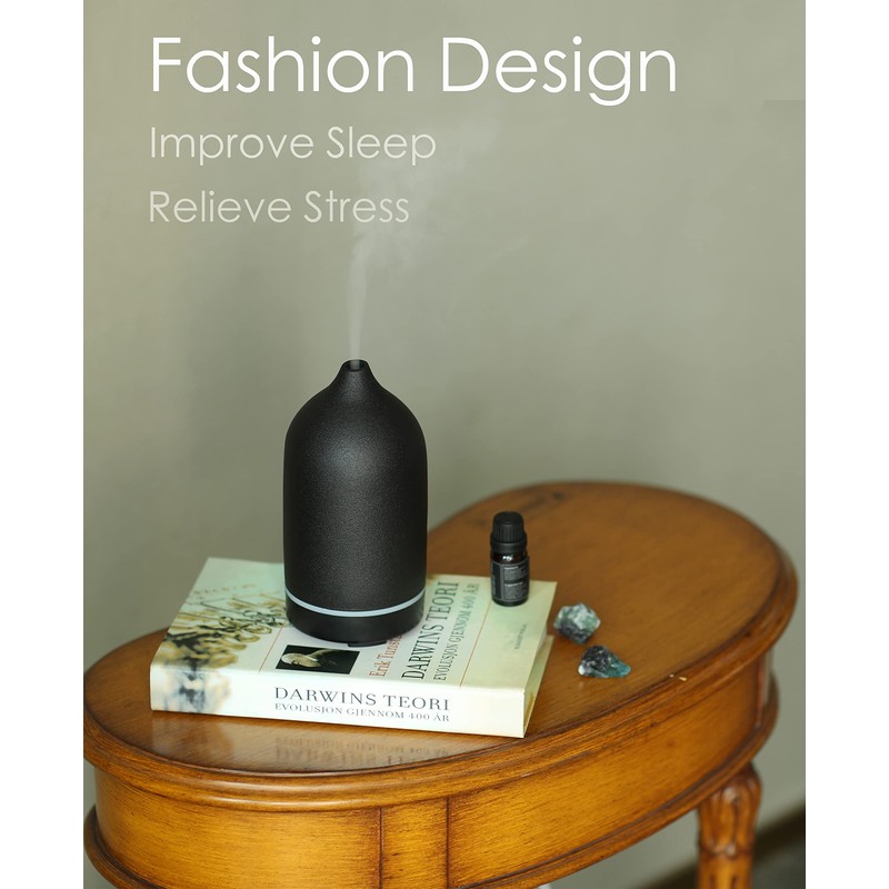 Essential Oil Diffuser,Handcrafted Ceramic Diffuser for Home,Ultrasonic Cool Mist Air
