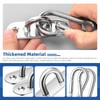 Glarks 24pcs M8 Stainless Steel Pad Eye Plate Hook and