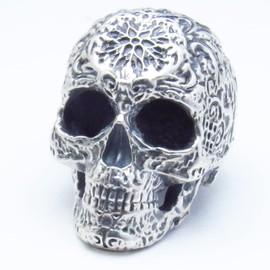 Sterling Silver Bead «Decorative Skull» by «Paracord&Bead» for 550 Paracord Lanyard Or Bracelet
