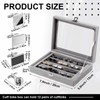 Quelay 12 Pair Mens Cufflinks Set with Display Jewelry Case