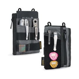 VIPERADE VE18 Small EDC Bag, Small Tool Bag with 6 Pockets, EDC Tool Organiser Bag for Men, Small EDC Multitool Pockets Organiser Pocket Pouch with Velcro Area - Grey