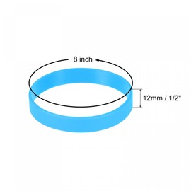 MECCANIXITY Bracelets Wristbands 1/2 Inch Width for Sports Club, Group Games, Party Favors Fashion Party Sports Accessories, Plain Solid Color Wristbands, Turquoise Pack of 12