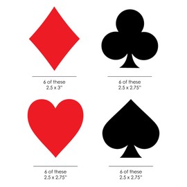 Big Dot of Happiness Las Vegas - DIY Shaped Casino Party Cut-Outs - 24 Count