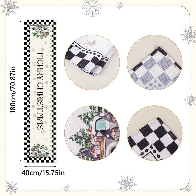 Aitsit Christmas Table Runner, 40 x 180 cm Washable Winter
