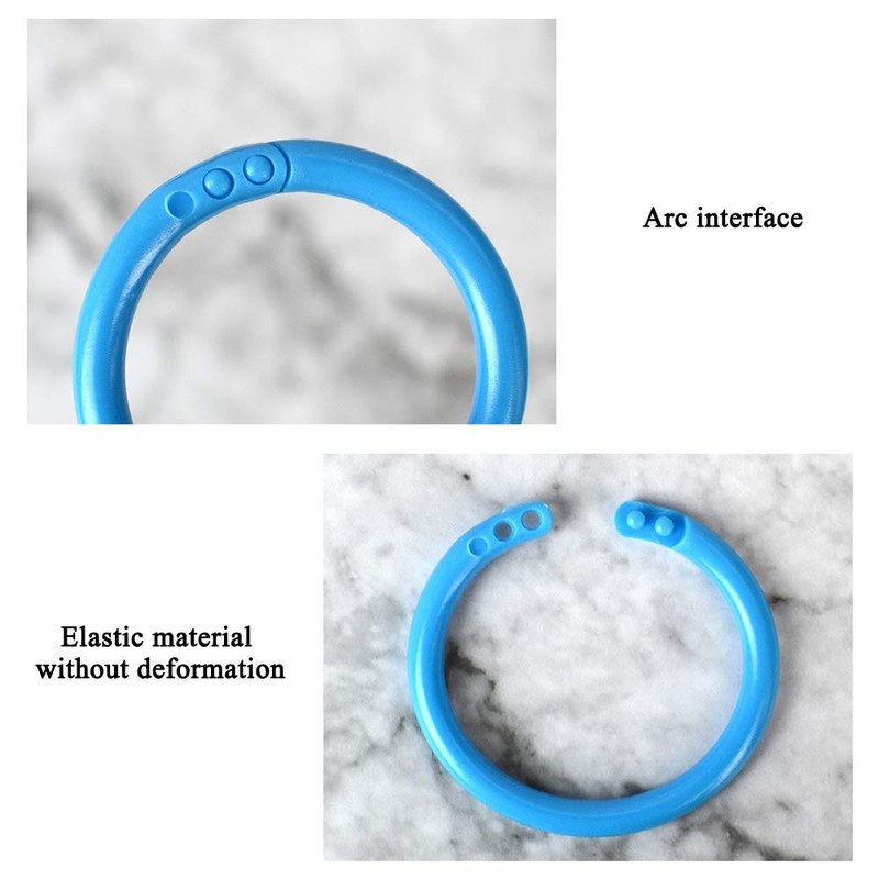 100PCS Plastic Loose-Leaf Ring, Multi-Color Notebook Binder Rings, DIY Tools