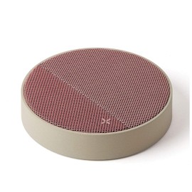 Lexon Oslo Energy - Wireless Charging Station and 5W Bluetooth Speaker - Stone/Pink