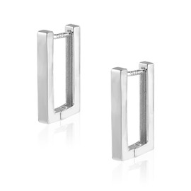ALEXCRAFT Sterling Silver Hoop Earrings Rectangular Earrings for Women Square Earrings Women Silver Birthday Gifts for Women Girls
