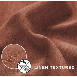 72x72 Inches Long Boho Shower Curtain for Bathroom Decor,Terracotta Rust Colored Linen Fabric Cloth Waterproof Western Bohemian Shower Curtain Set with Hooks