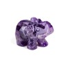 Jovivi 2pcs Amethyst Rose Quartz Crystal Elephant Figurines 1.5 Inch