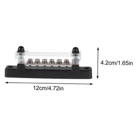 LABRIMP 1pc Bus Bar Block with Transparent Cover for Car Boat High Safety Power Distribution Heat Resistant Flame Resistant for Automotive Applications