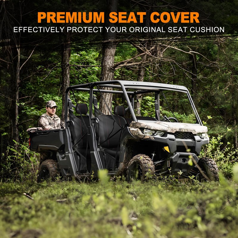 BORDAN UTV Seat Cover for Can Am Defender MAX 2018-2024/MAX